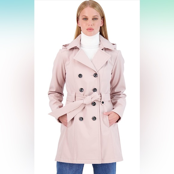 Sebby Jackets & Blazers - 💜4/$40 Pale Pink Soft Shell Trench Raincoat